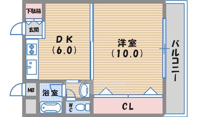 曙コーポの間取り