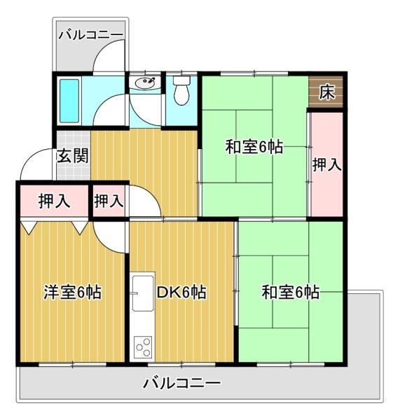 円明寺ヶ丘団地Z棟の間取り