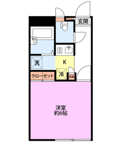 新潟市中央区日の出のマンションの間取り