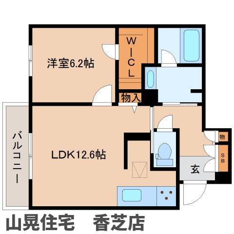 香芝市五位堂のマンションの間取り