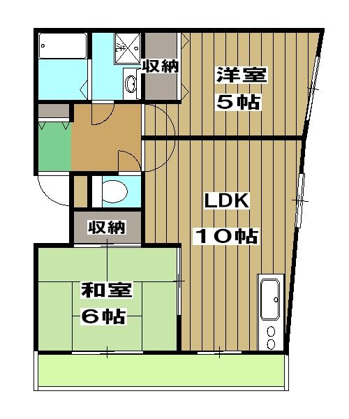 京都市右京区嵯峨野芝野町のマンションの間取り