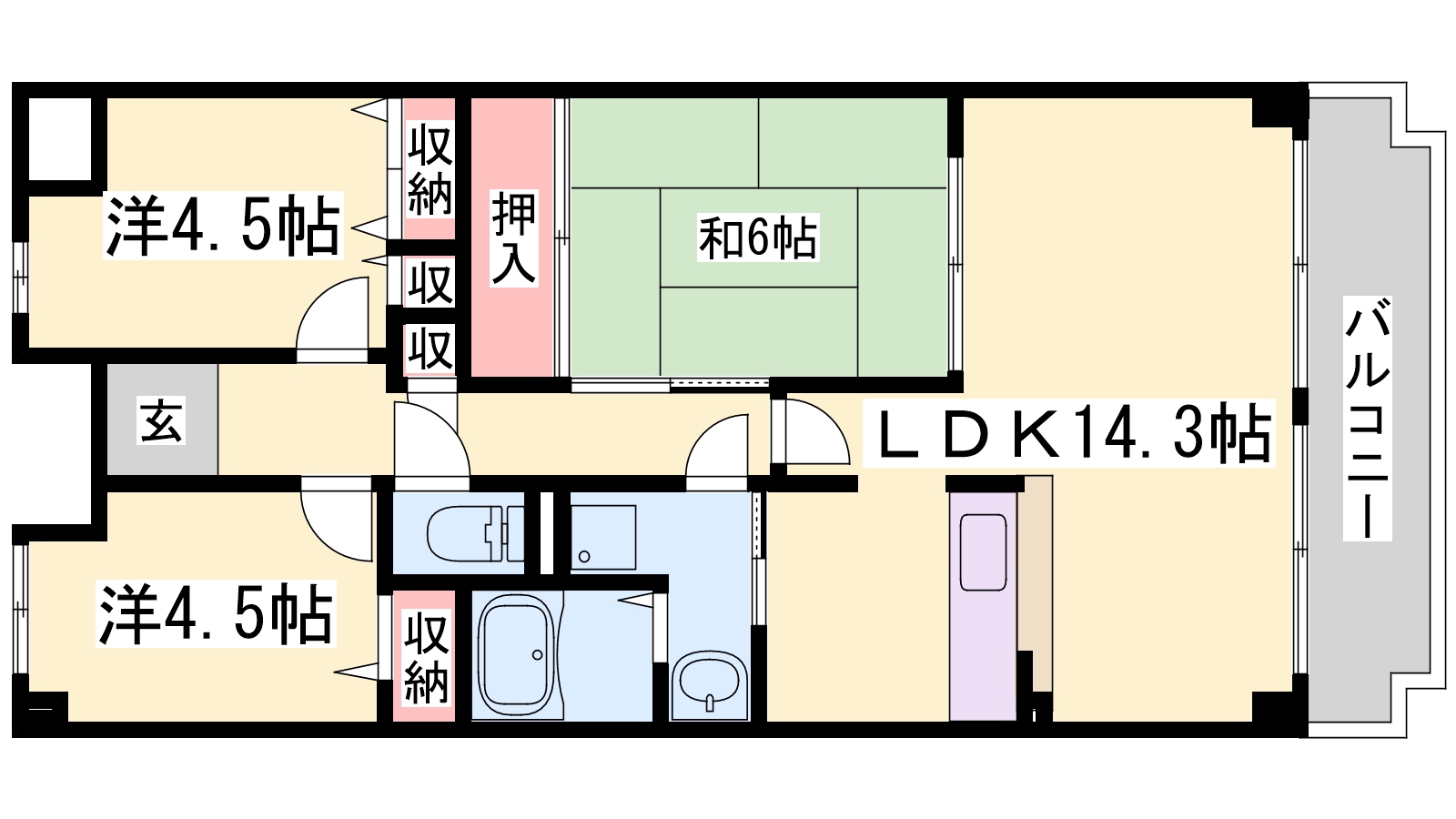 高倉山ハイツの間取り