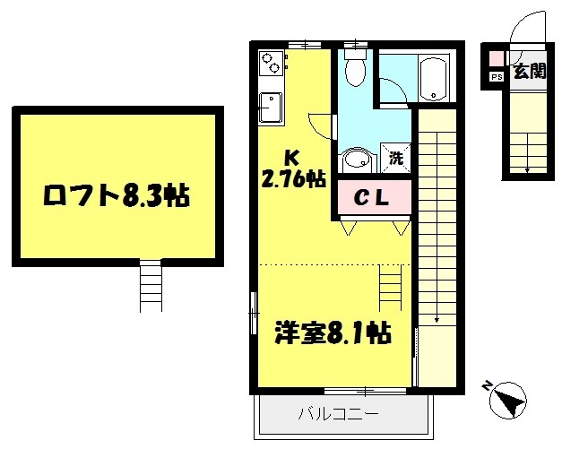 Zephyr Court丸山台IIの間取り