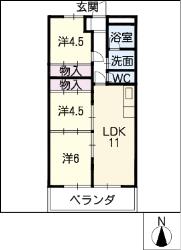 プラウドステージしもうちIの間取り