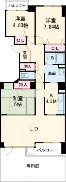 イトーピア紫明園の間取り