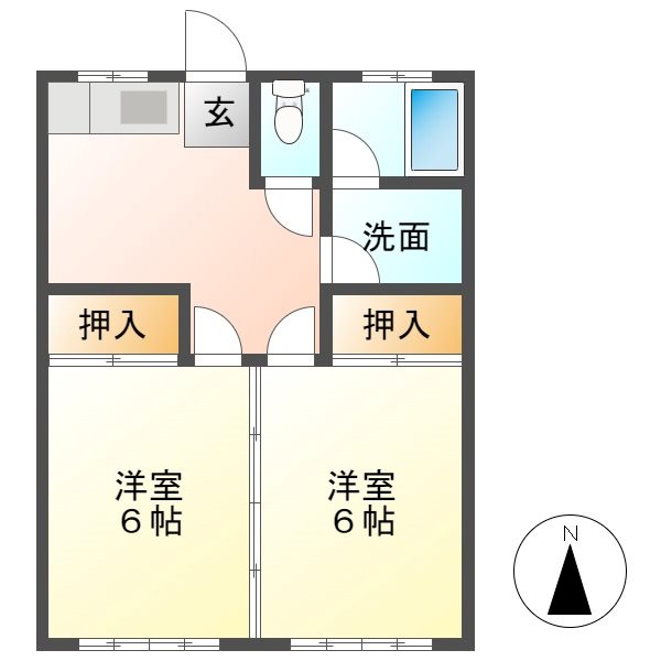 伊勢林アパートの間取り