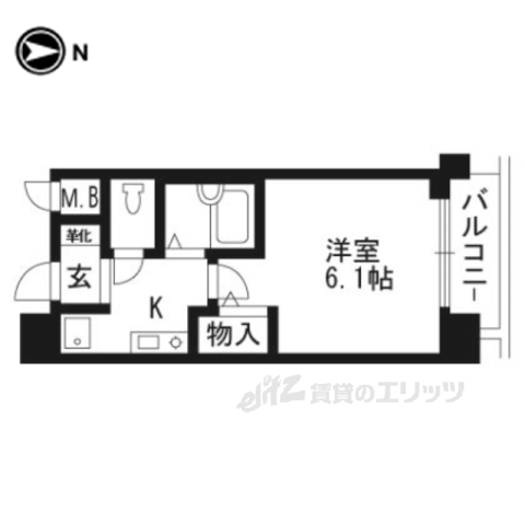 京都市下京区玉津島町のマンションの間取り