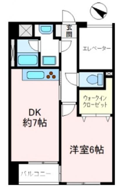 狭山市入間川のマンションの間取り