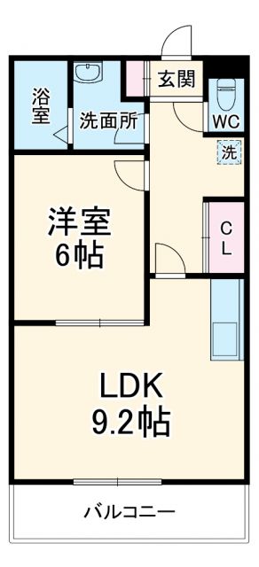 豊田市西中山町のマンションの間取り