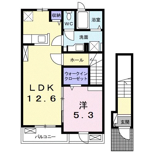 碧南市浜寺町のアパートの間取り