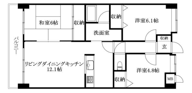 いよてつロフティ郡中の間取り