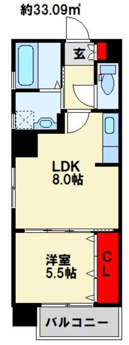 北九州市八幡西区菅原町のマンションの間取り