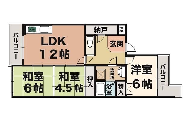 神戸市西区池上のマンションの間取り