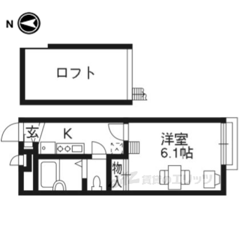 枚方市津田東町のアパートの間取り