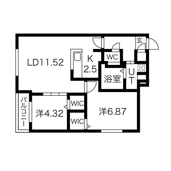 フォレスタ琴似の間取り