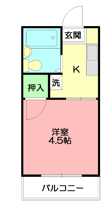 横浜市戸塚区下倉田町のアパートの間取り