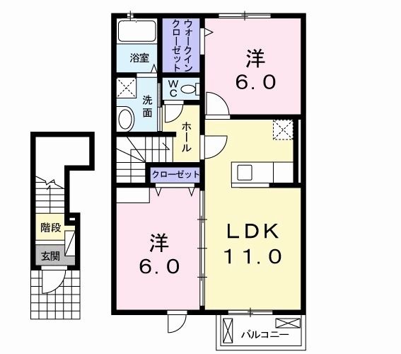 プランドール須恵中央Ａの間取り