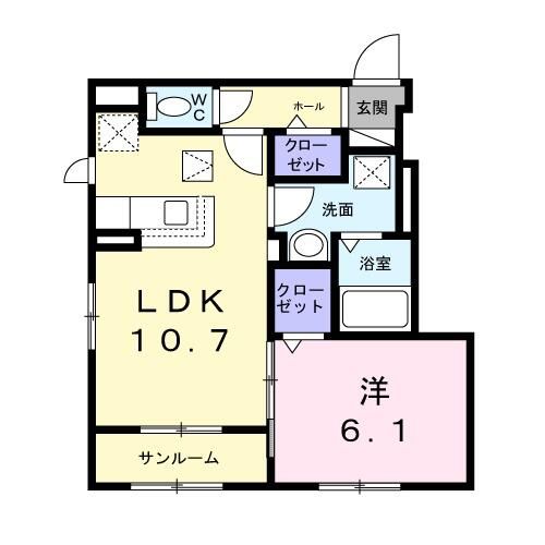 美しが丘西２丁目アパートの間取り