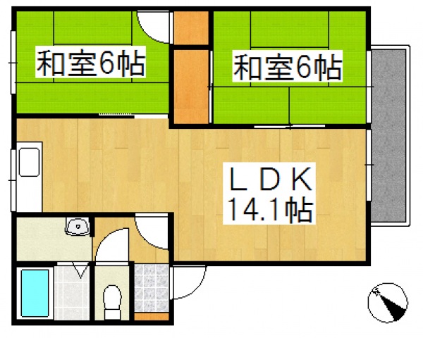 SCHOLA白楽町　B棟の間取り