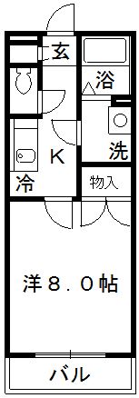 上尾市大字瓦葺のアパートの間取り