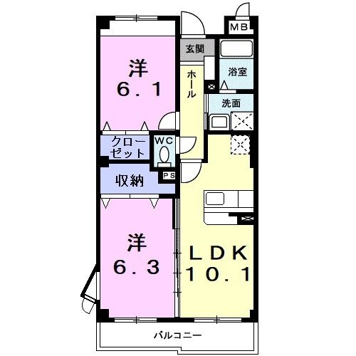 知多郡阿久比町大字植大のマンションの間取り