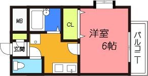 高槻市奈佐原元町のマンションの間取り