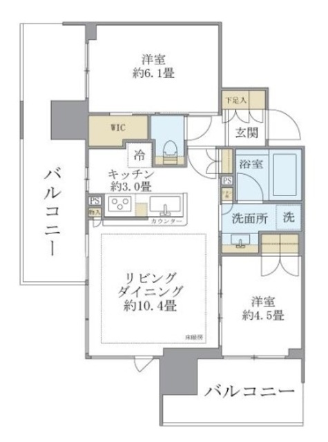 シティタワーズ板橋大山サウスタワーの間取り