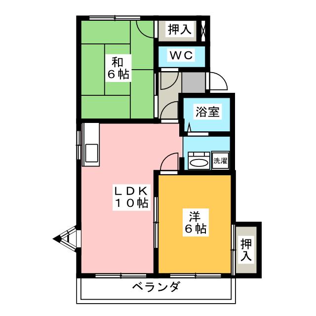 コーポ天白　Ｂ棟の間取り