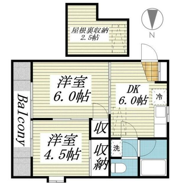 草加市瀬崎のアパートの間取り