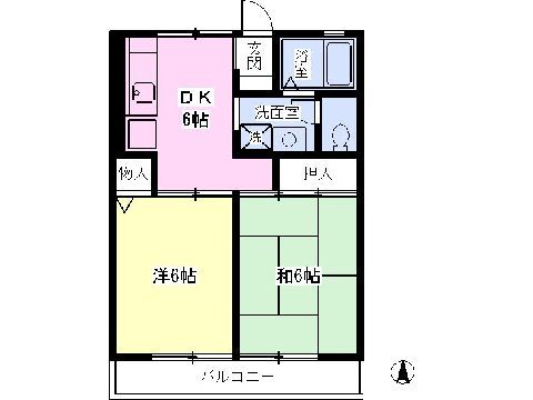 ドリス栢山Ａの間取り