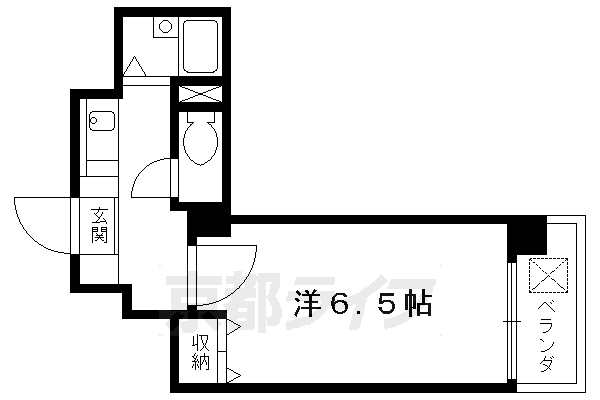 京都市上京区飛鳥井町のマンションの間取り