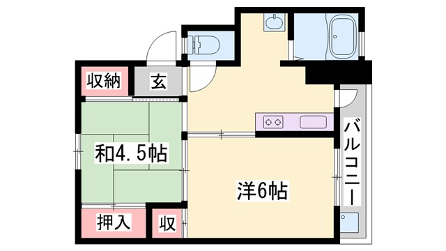 加西市北条町北条のマンションの間取り