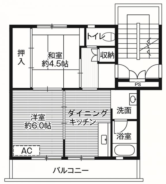 ビレッジハウス中込1号棟の間取り