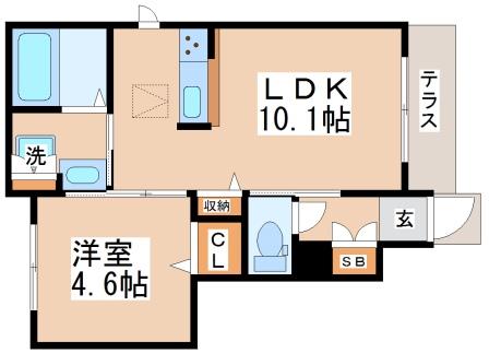 シャーメゾンくがの間取り