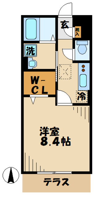 【厚木市岡田のアパートの間取り】