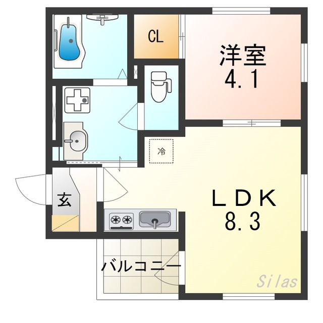 IYコート山科音羽の間取り