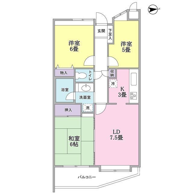 アルス立川の間取り