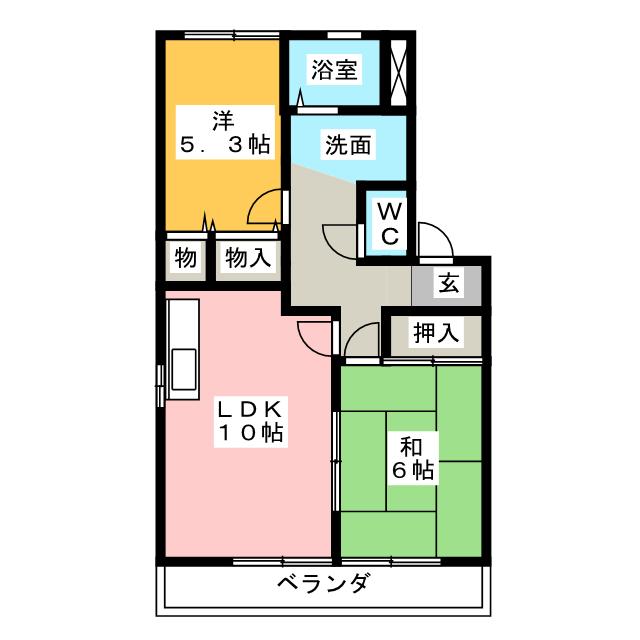 フレグランス山口　Ａ棟の間取り