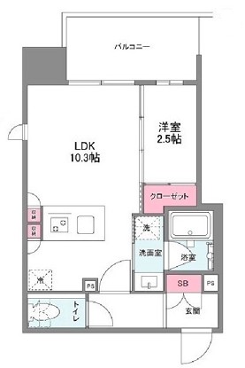 シーズンフラッツ福島の間取り