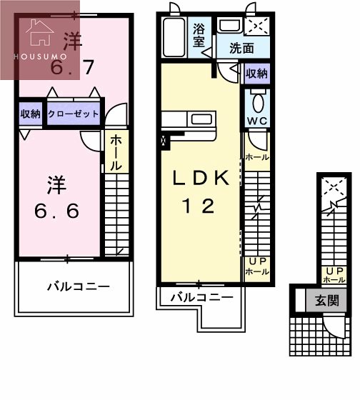 ハンプトンコート　山城の間取り