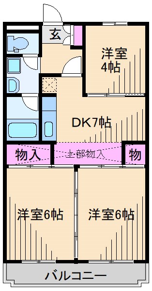 パストラル東菊名の間取り