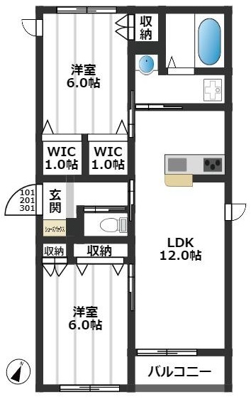 グランコンフォート池袋本町の間取り