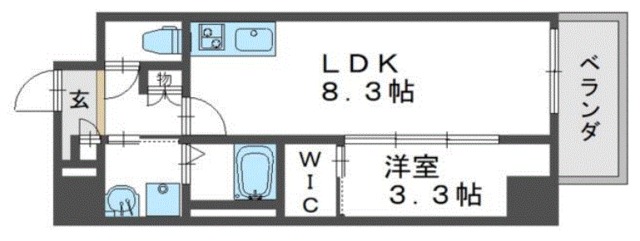 エセリアル喜連瓜破の間取り