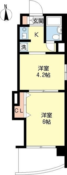 名古屋市中区千代田のマンションの間取り