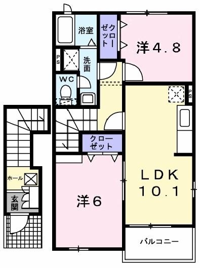 [家電付き] スプリングフィールドBの間取り