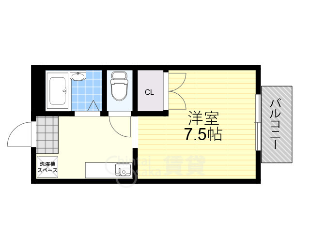 吹田市佐井寺のアパートの間取り