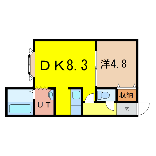 ノヴェル神居2.4 Ｄの間取り