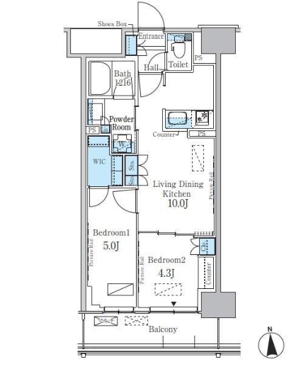 新宿区百人町のマンションの間取り