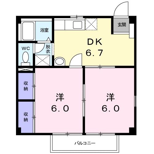 ハイツカトレアの間取り