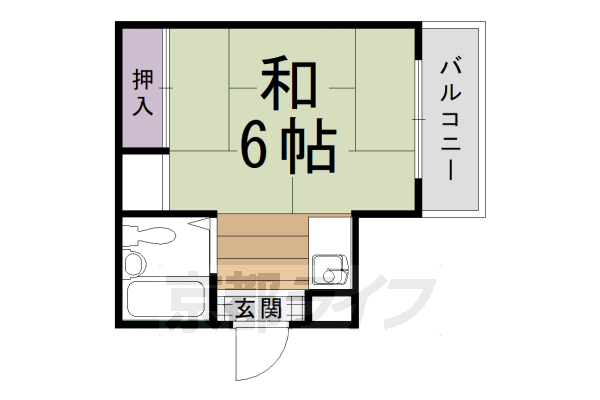 京都市伏見区深草西浦町１丁目のマンションの間取り